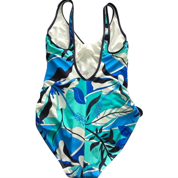Coco Reef Blue and Green Artistic One Piece Swimsuit, SIZE 14, 38C - Picture 4 of 7